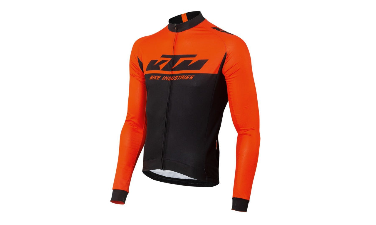 KTM Factory Team Jersey Langarm Frühling Schwarz/Orange GRÖSSE M + L + XL