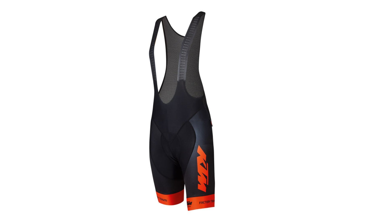 FACTORY TEAM RACE BIB LONG WITH TRACES BLACK/ORANG GRÖSSE S