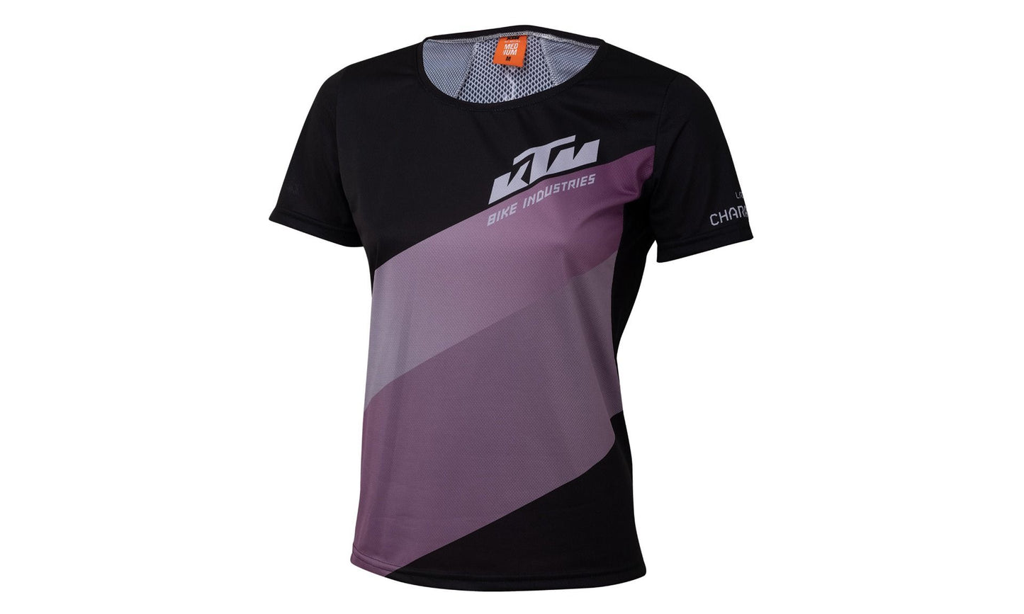 KTM Damen-Character-Trikot, Kurzarm, Schwarz/Grau/Pflaume, Größe M