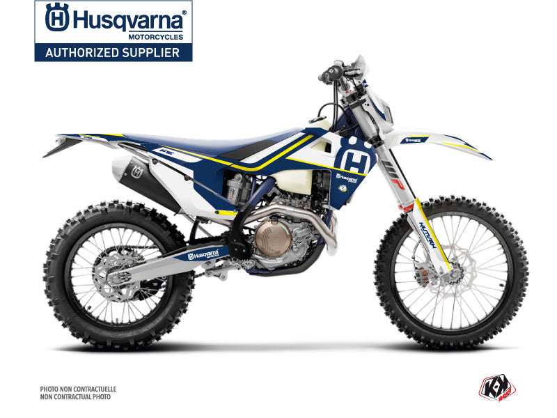 Husqvarna 501 FE Dirt Bike Heritage Graphic Kit Blue White