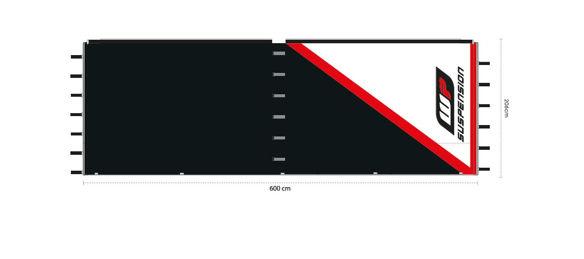 Zeltseitenwand 6 x 3 m