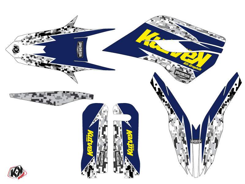 Husqvarna 300 TE Dirt Bike Predator Grafik-Kit Lila Gelb