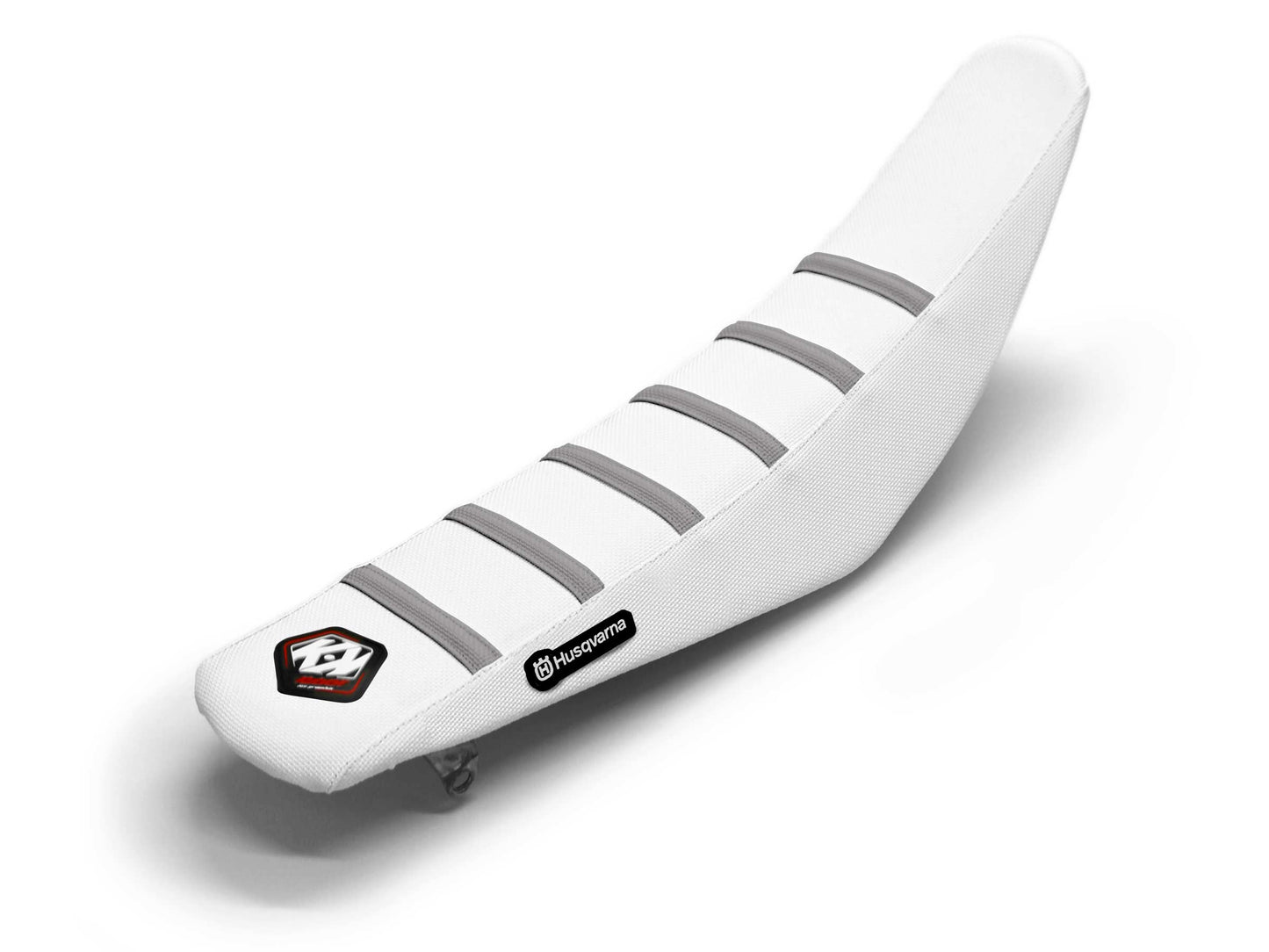 Weiß/Grauer Sitzbezug 6 Rippen - HUSQVARNA TC 250 (2014-2023)