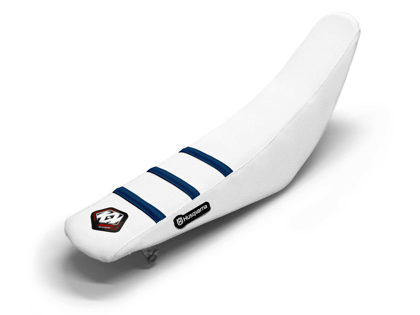 Weiß/Marineblauer Sitzbezug 3-Rippen - HUSQVARNA FX 450 (2017-2023)