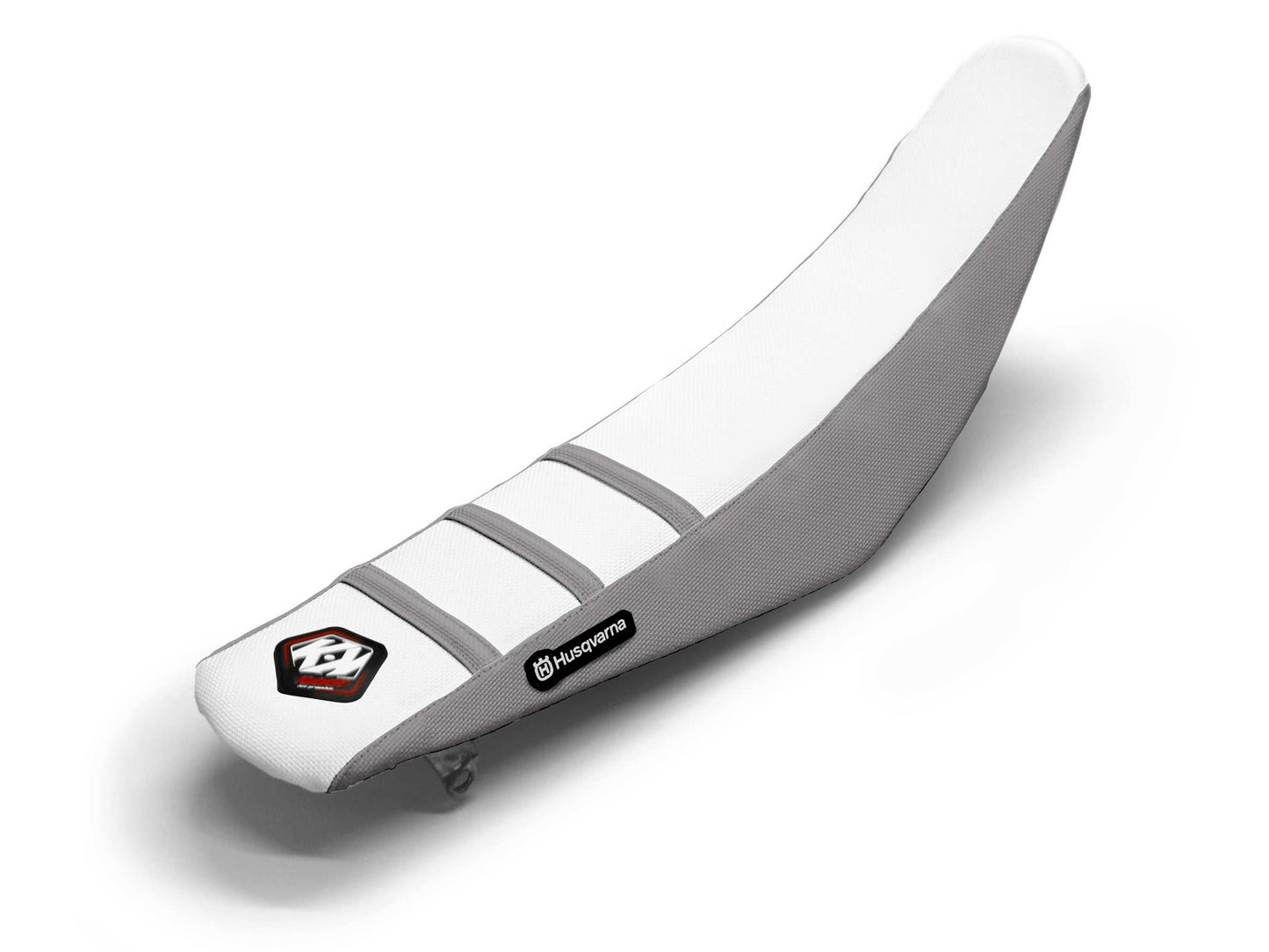 Weiß/Grauer Sitzbezug 3 Rippen - HUSQVARNA TE 300 I (2024-2024)