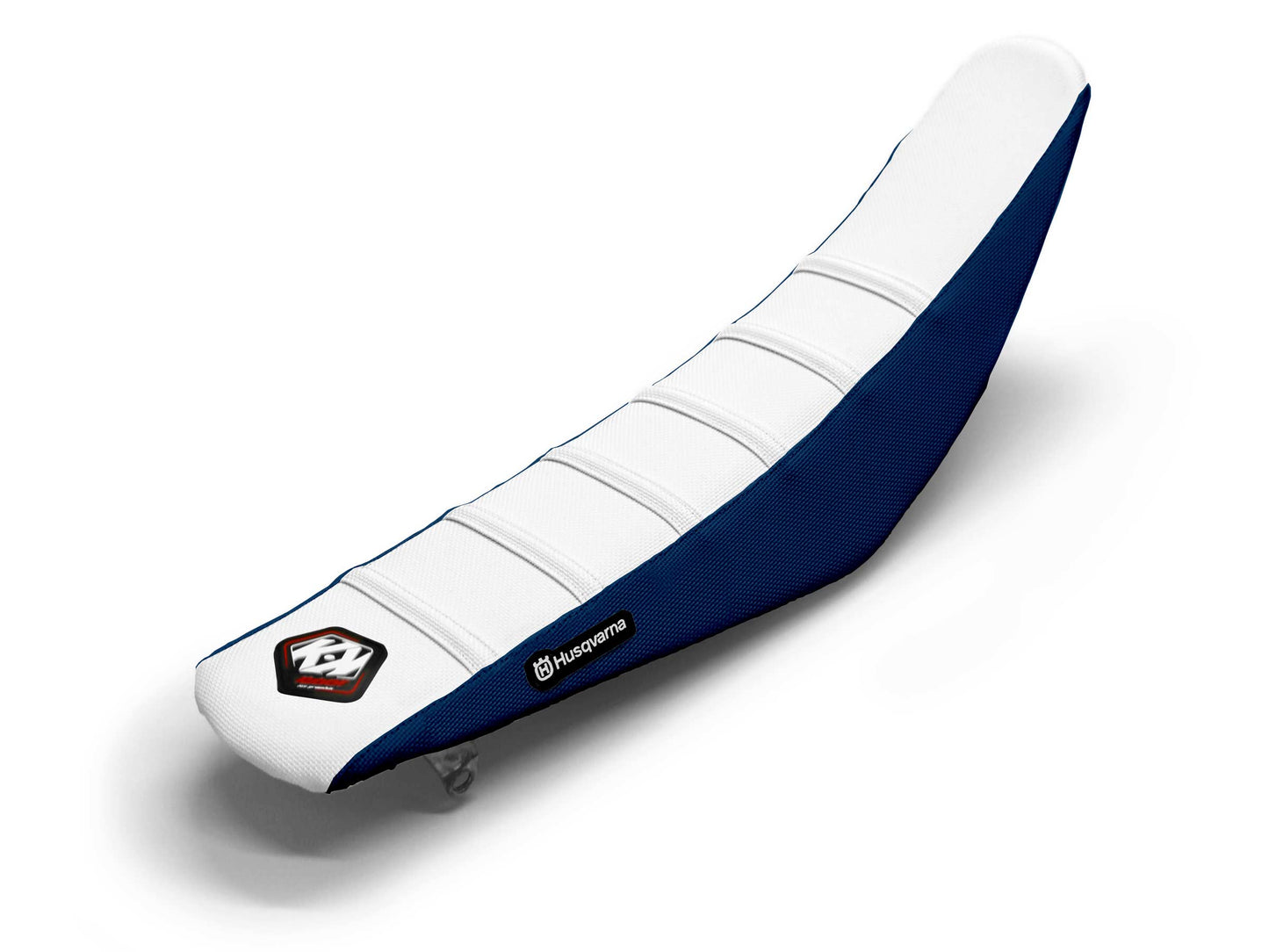 Weiß/Marineblauer Sitzbezug 6 Rippen - HUSQVARNA FC 450 (2014-2023)