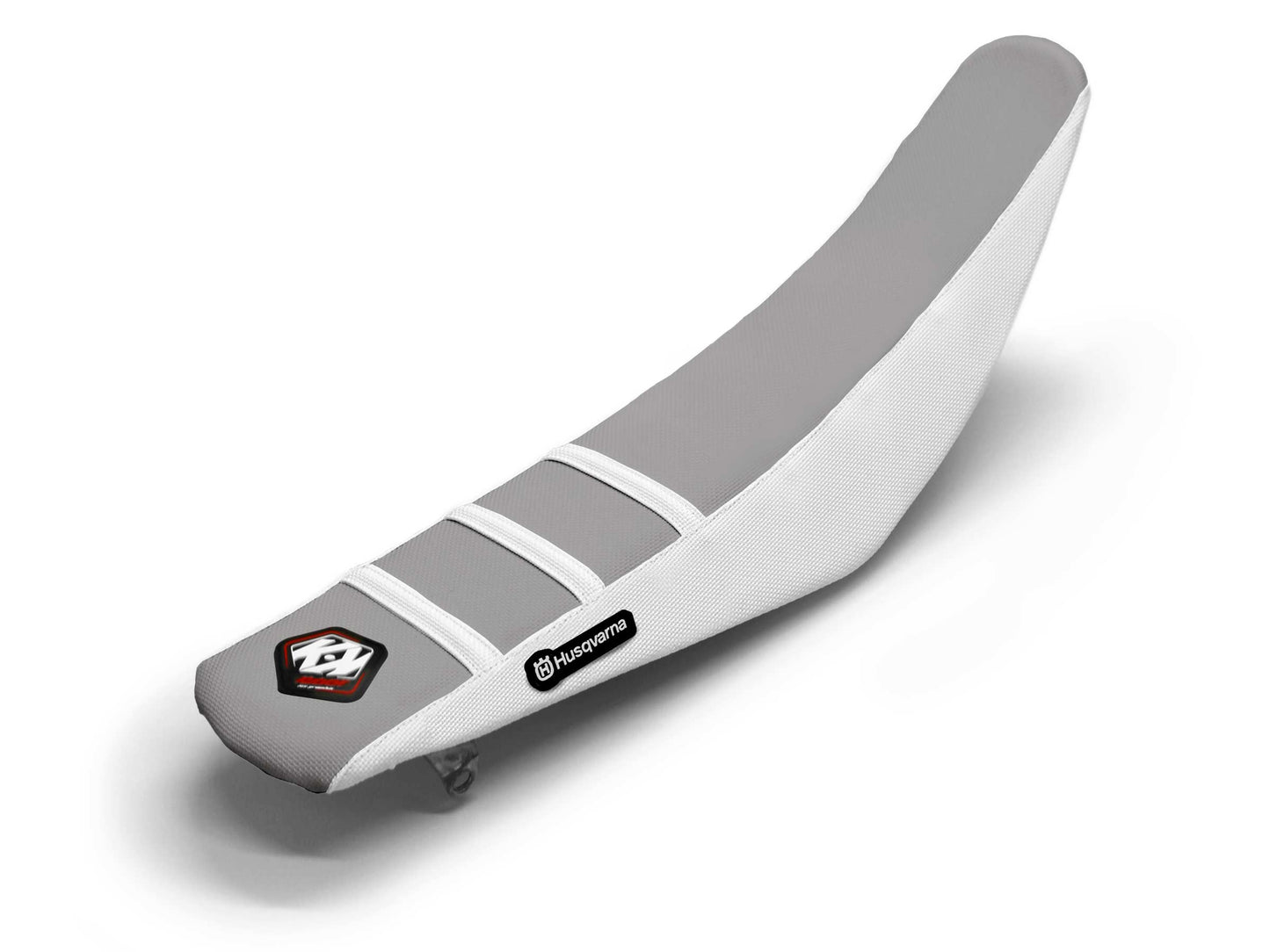Weiß/Grauer Sitzbezug 3-Rippen - HUSQVARNA TE 250 (2015-2020)