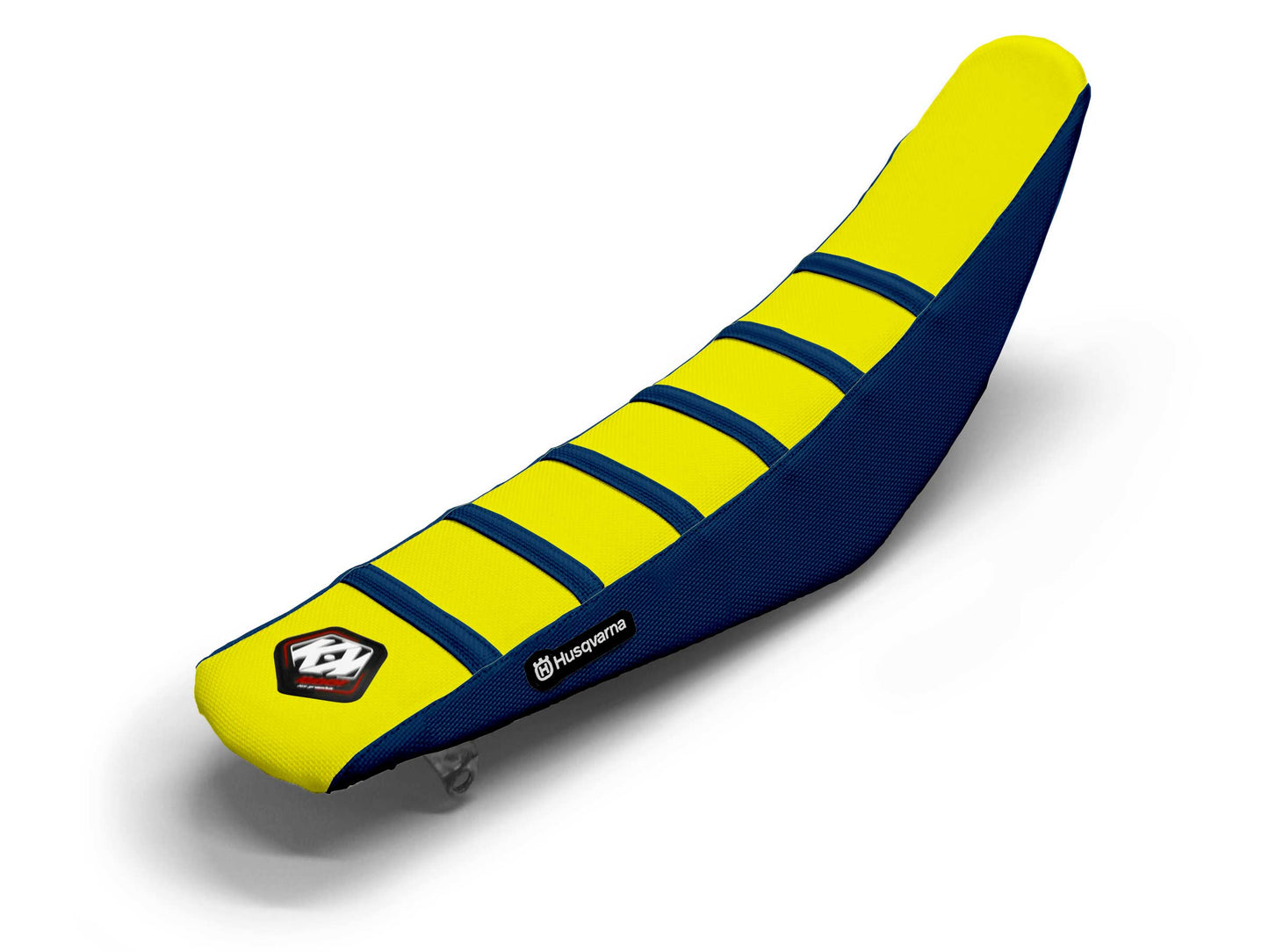 Gelb/Marineblauer Sitzbezug 6 Rippen - HUSQVARNA FS 450 (2015-2023)