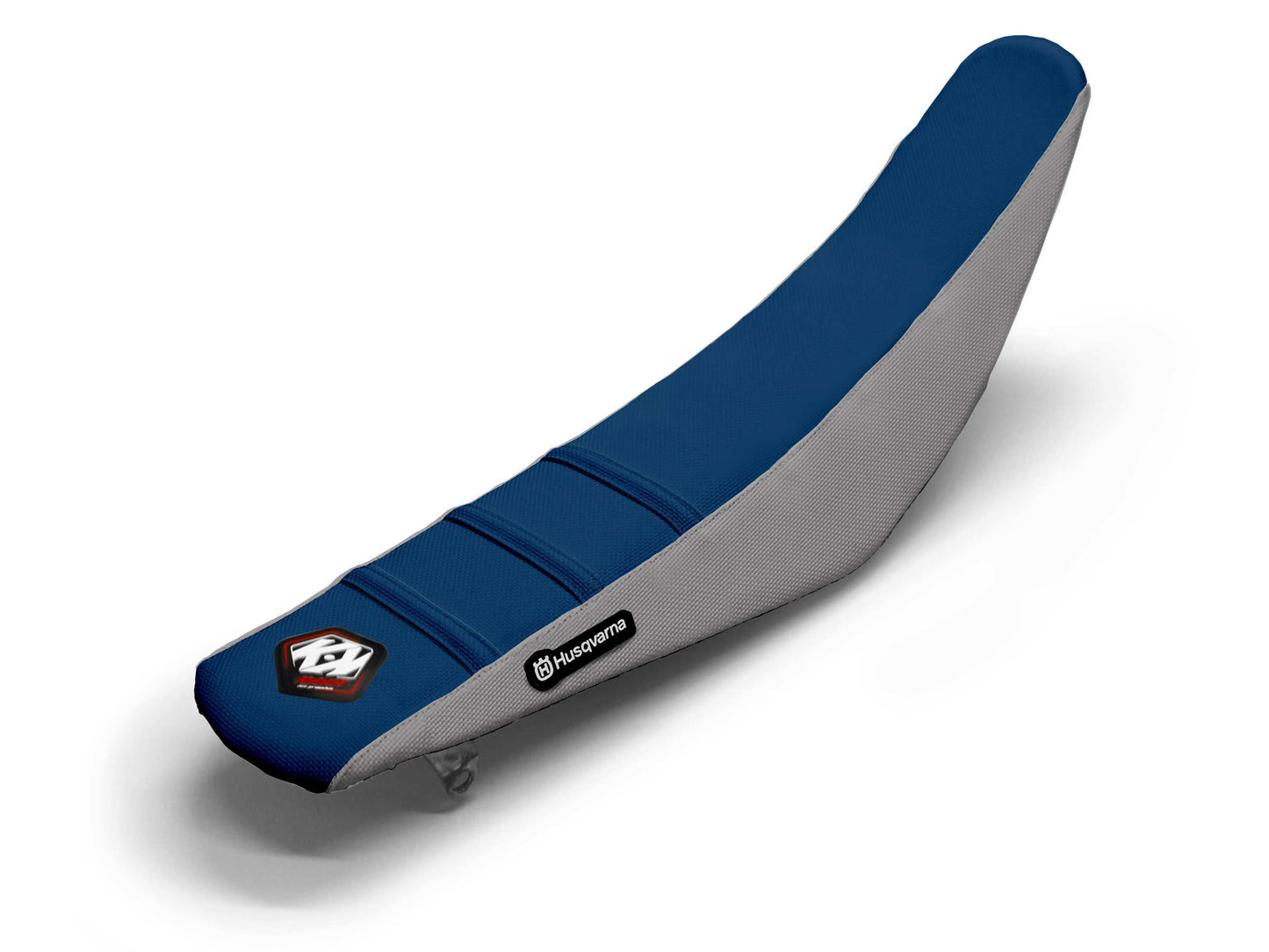 Sitzbezug Grau/Marineblau, 3-Streben - HUSQVARNA TX 300 (2017-2019)