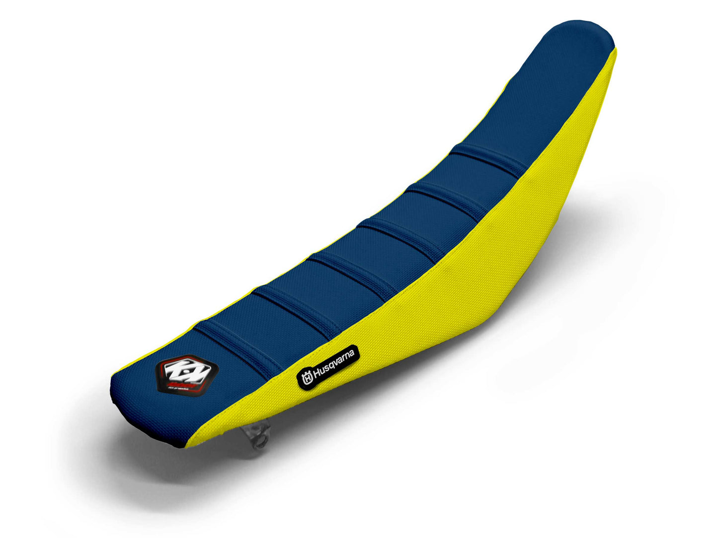 Gelb/Marineblauer Sitzbezug 6 Rippen - HUSQVARNA TC 250 (2014-2023)