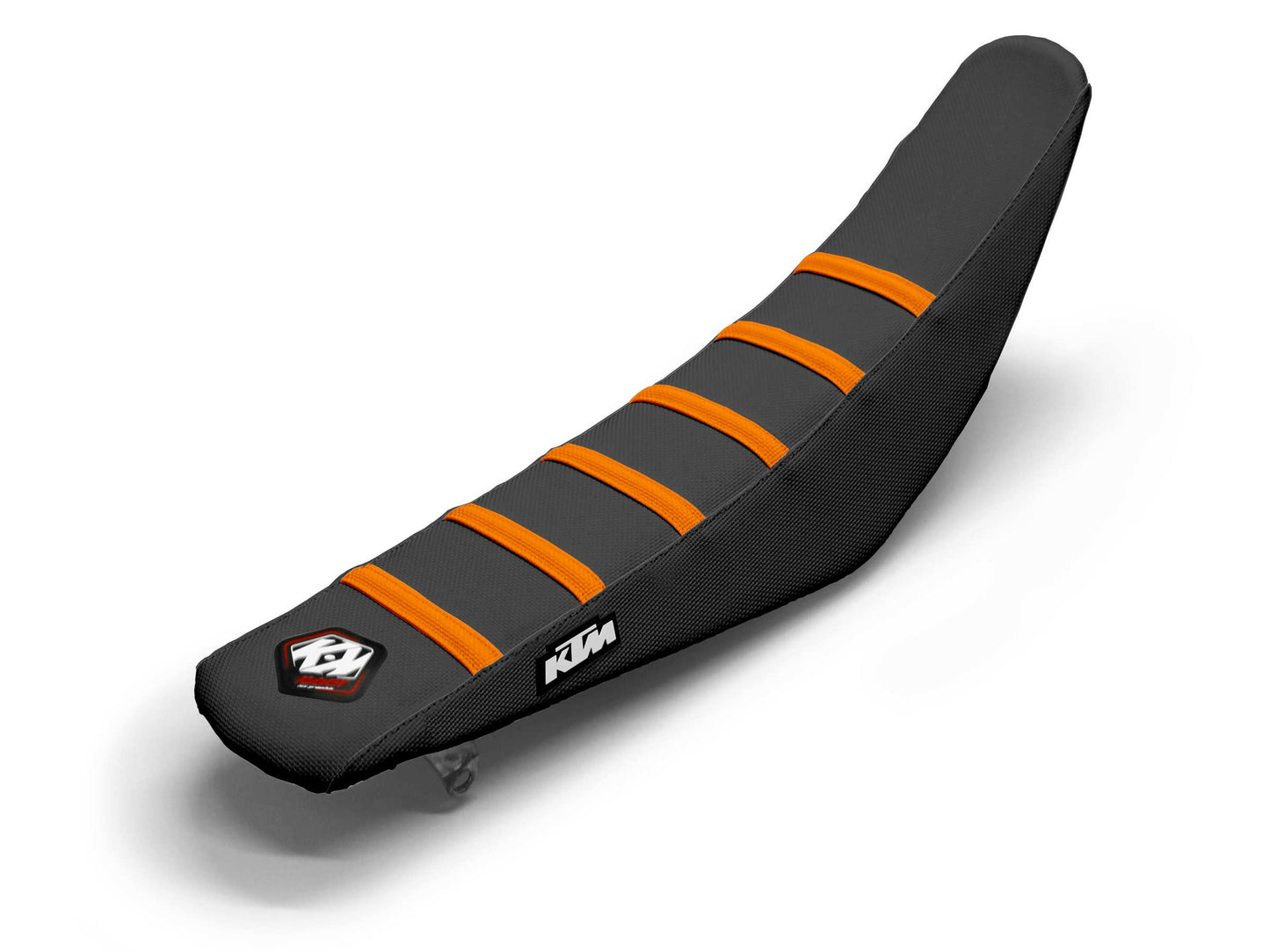 Sitzbezug Schwarz/Orange 6 Rippen - KTM EXC 250 (2008-2024)