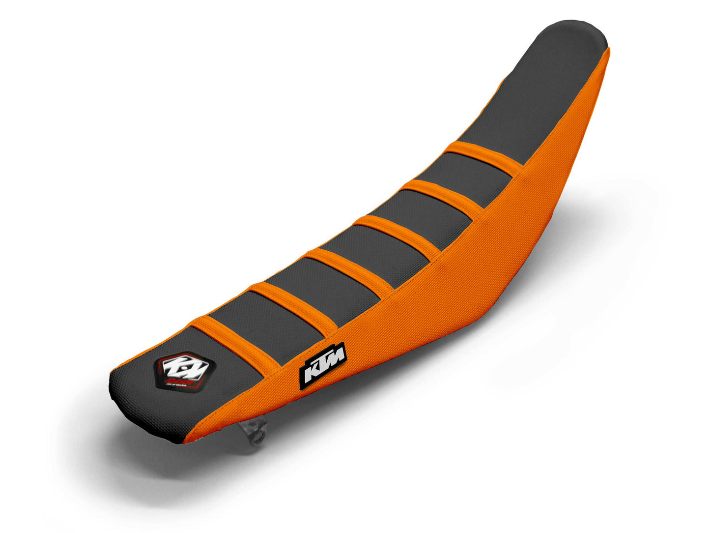 Sitzbezug Schwarz/Orange 6 Rippen - KTM EXC 540 F (2008-2015)