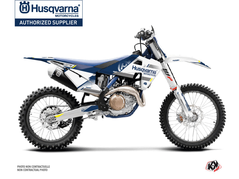 Husqvarna TC 250 Dirt Bike Split Graphic Kit White Blue