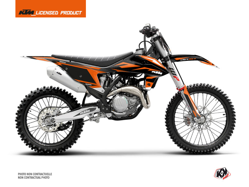 KTM 250 SXF Dirt Bike Trophy Graphic Kit Black Orange