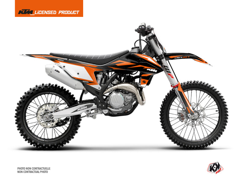 KTM 350 SXF Dirt Bike Trophy Graphic Kit Black Orange