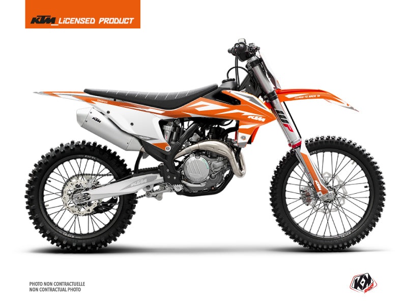 KTM 450 SXF Dirt Bike Trophy Graphic Kit Orange White