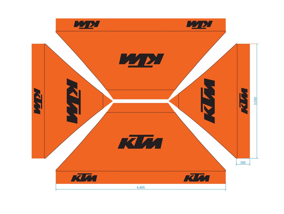 TENT ROOF 4.5 x 3 m