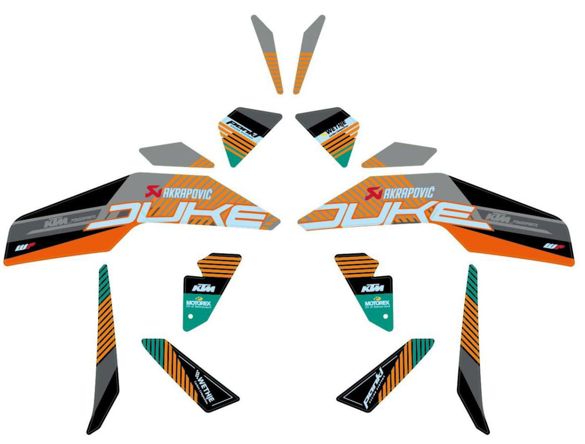 Werks-Grafikset 125-390 R2R (390 DUKE) 17-23