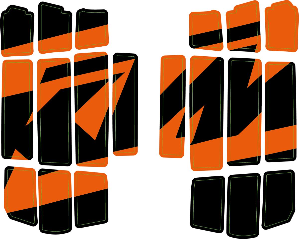 Radiator protection grille decal kit