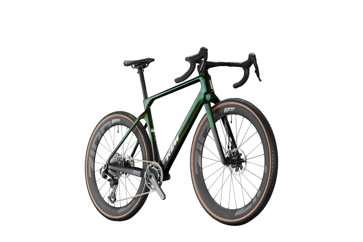 KTM Gravelator Exonic AXS PM Carbon Crystal Teal (White Holo Matt)