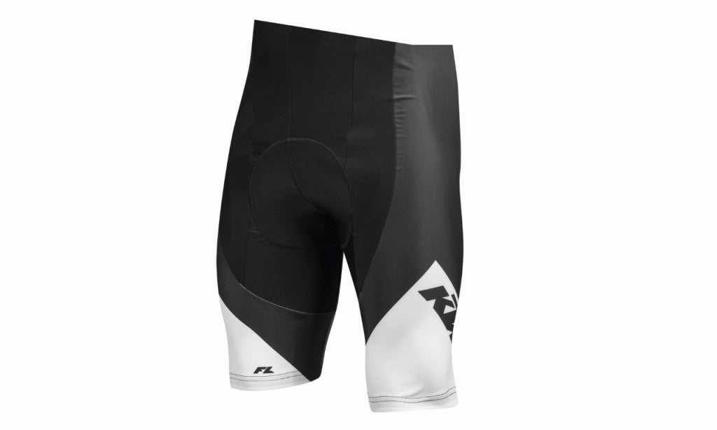 FACTORY LINE Renn-Bibshorts ohne Hosenträger, weiß/schwarz, Größe XL