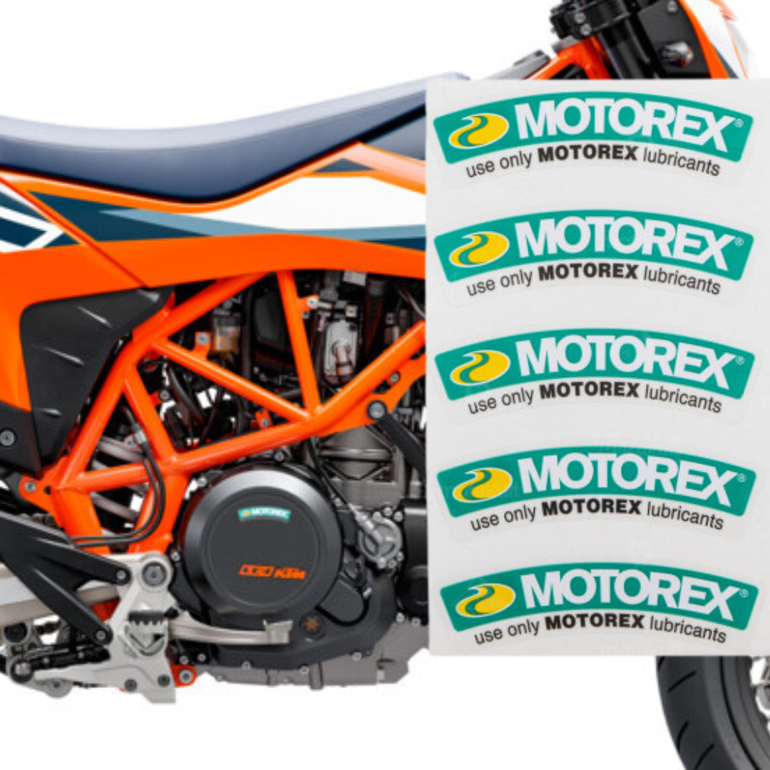 Aufkleber verwenden ausschließlich Motorex-Schmierstoffe