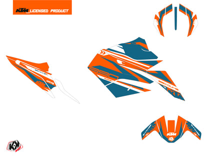 KTM Duke 890 R Straßenmotorrad Arkade Grafik-Kit Orange Blau