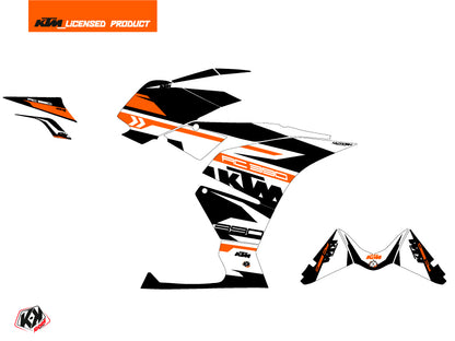 KTM 390 RC Street Bike Arkade Grafik-Kit Orange Weiß