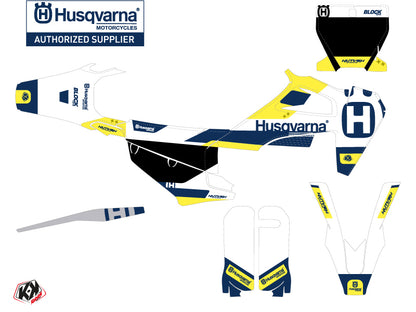 Husqvarna FC 250 Dirt Bike Block Grafik-Kit Blau Gelb