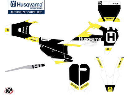 Husqvarna FC 250 Dirt Bike Block Grafikset Schwarz Gelb