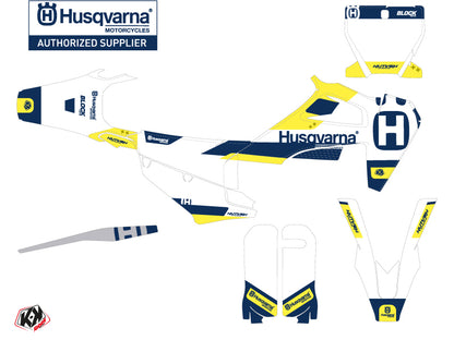 Husqvarna TC 250 Dirt Bike Block Grafik-Kit Blau Gelb