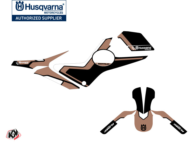 Husqvarna Svartpilen 401 Street Bike Bobber Grafik-Kit Braun