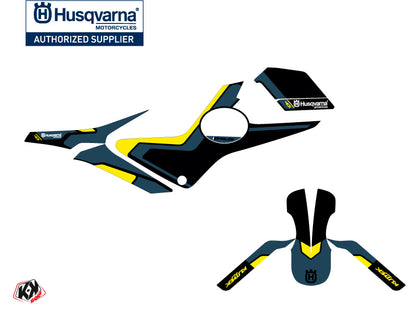 Husqvarna Vitpilen 401 Street Bike Bobber Grafikkit Blau Gelb