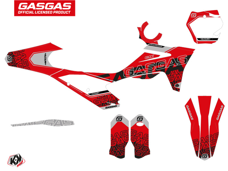 GASGAS EX 300 Dirtbike-Border-Dekor-Kit Schwarz