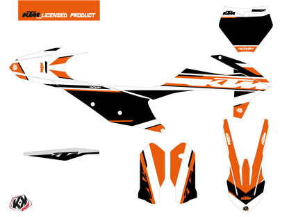KTM 250 SXF Dirt Bike Breakout Grafikkit Orange Weiß