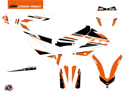 KTM 350 FREERIDE Dirt Bike Breakout Grafikkit Orange Weiß