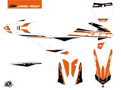 KTM 350 SXF Dirt Bike Breakout Grafikkit Orange Weiß