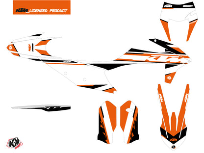 KTM EXC-EXCF Dirt Bike Breakout Grafikkit Schwarz Orange Weiß