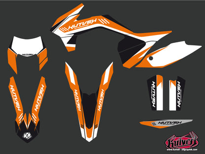 KTM EXC-EXCF Dirt Bike Chrono Grafikkit Schwarz