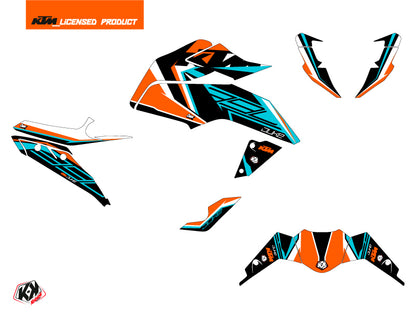 KTM Duke 390 Street Bike Crux Grafikkit Orange Blau