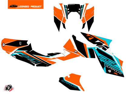 KTM Super Duke 990 R Straßenmotorrad Crux Grafikkit Orange Blau