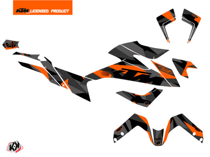 KTM 390 Adventure Street Bike Delta Grafik-Kit Schwarz Orange