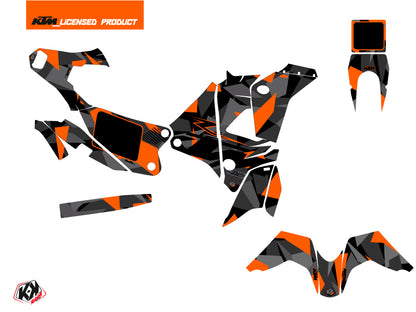 KTM 450 Rally Dirtbike Delta Grafik-Kit Schwarz Orange