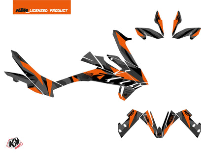 KTM 890 Adventure Street Bike Delta Grafik-Kit Schwarz Orange
