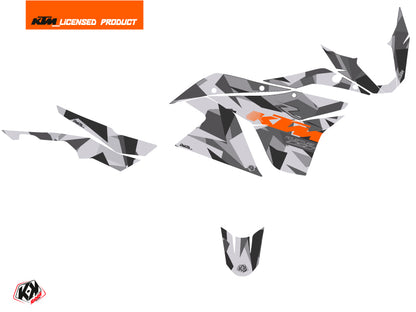 KTM 1090 Adventure R Straßenmotorrad Delta Grafikkit Grau Orange
