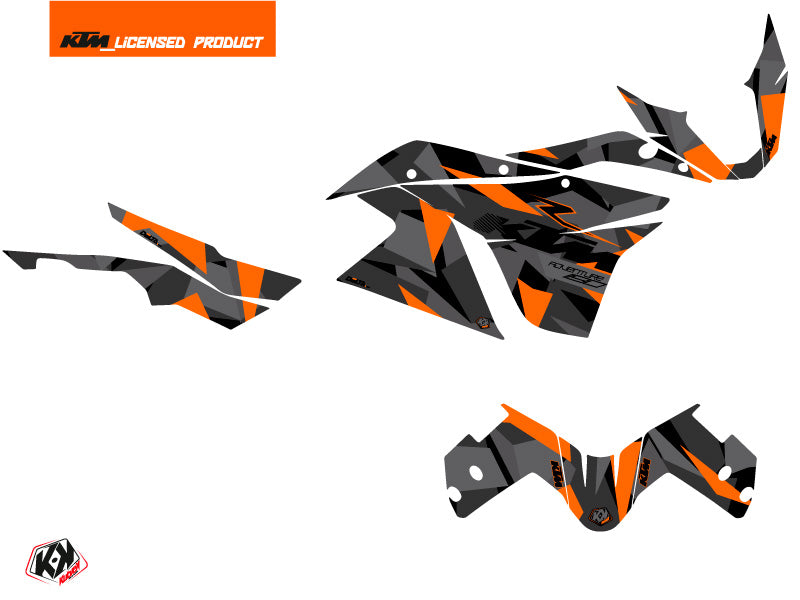 KTM 1190 Adventure Street Bike Delta Grafik-Kit Schwarz Orange
