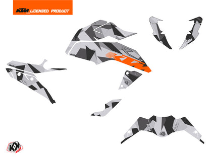 KTM Duke 125 Street Bike Delta Grafik-Kit Grau Orange