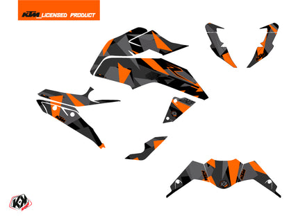 KTM Duke 125 Street Bike Delta Grafikkit Schwarz Orange