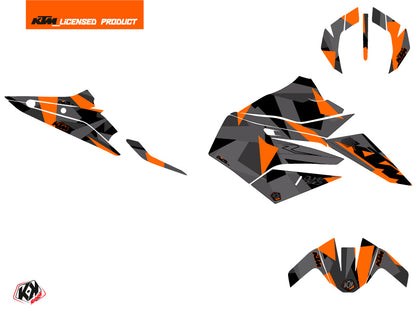 KTM Duke 790 Straßenmotorrad Delta Grafik-Kit Schwarz Orange