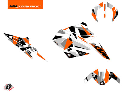 KTM Duke 890 Straßenmotorrad Delta Grafik-Kit Weiß Orange
